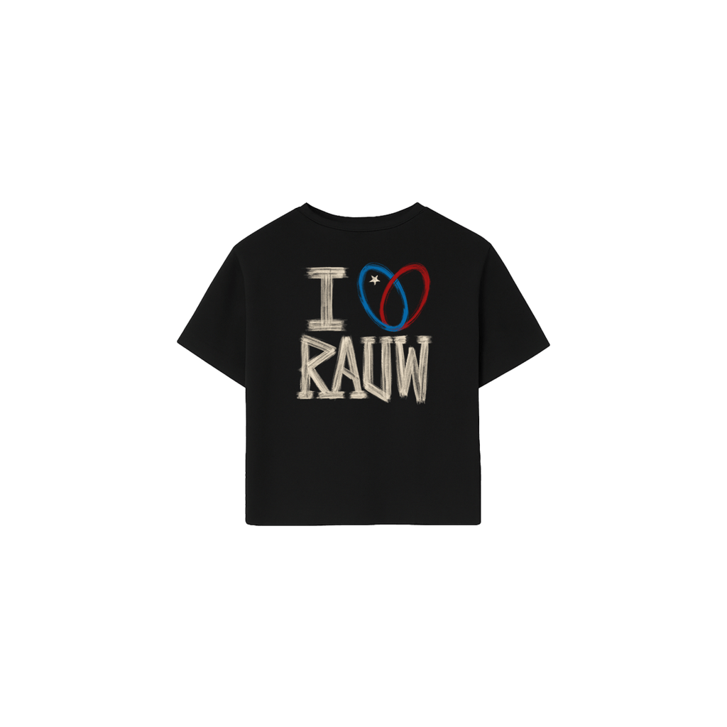 Rauw Alejandro Store T-Shirt I <3 Rauw Baby Tee Black