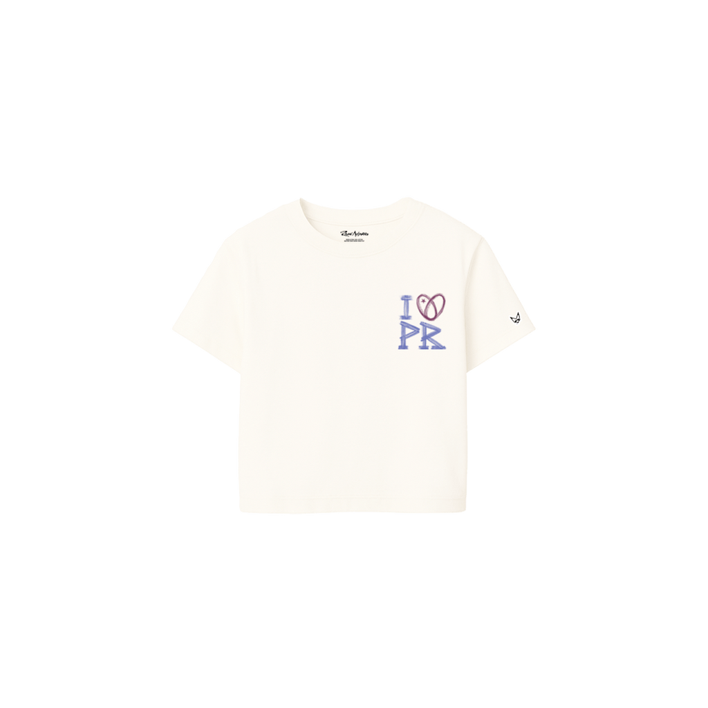 Rauw Alejandro Store T-Shirt I <3 Rauw Baby Tee Off White