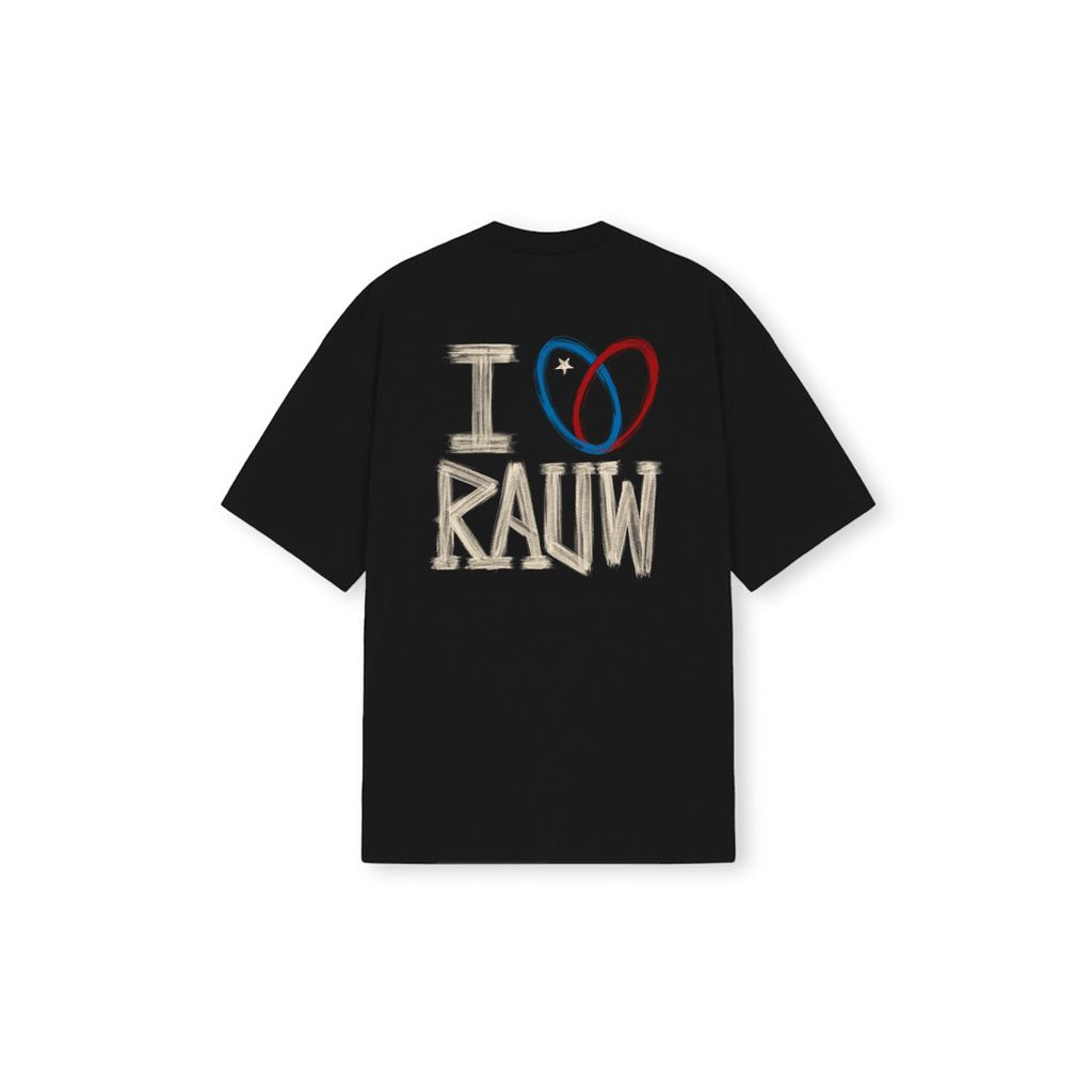 Rauw Alejandro Store T-Shirt I <3 Rauw Tee Black